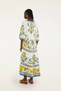 Maxi Dress - Emily Floral Tapestry Off-White