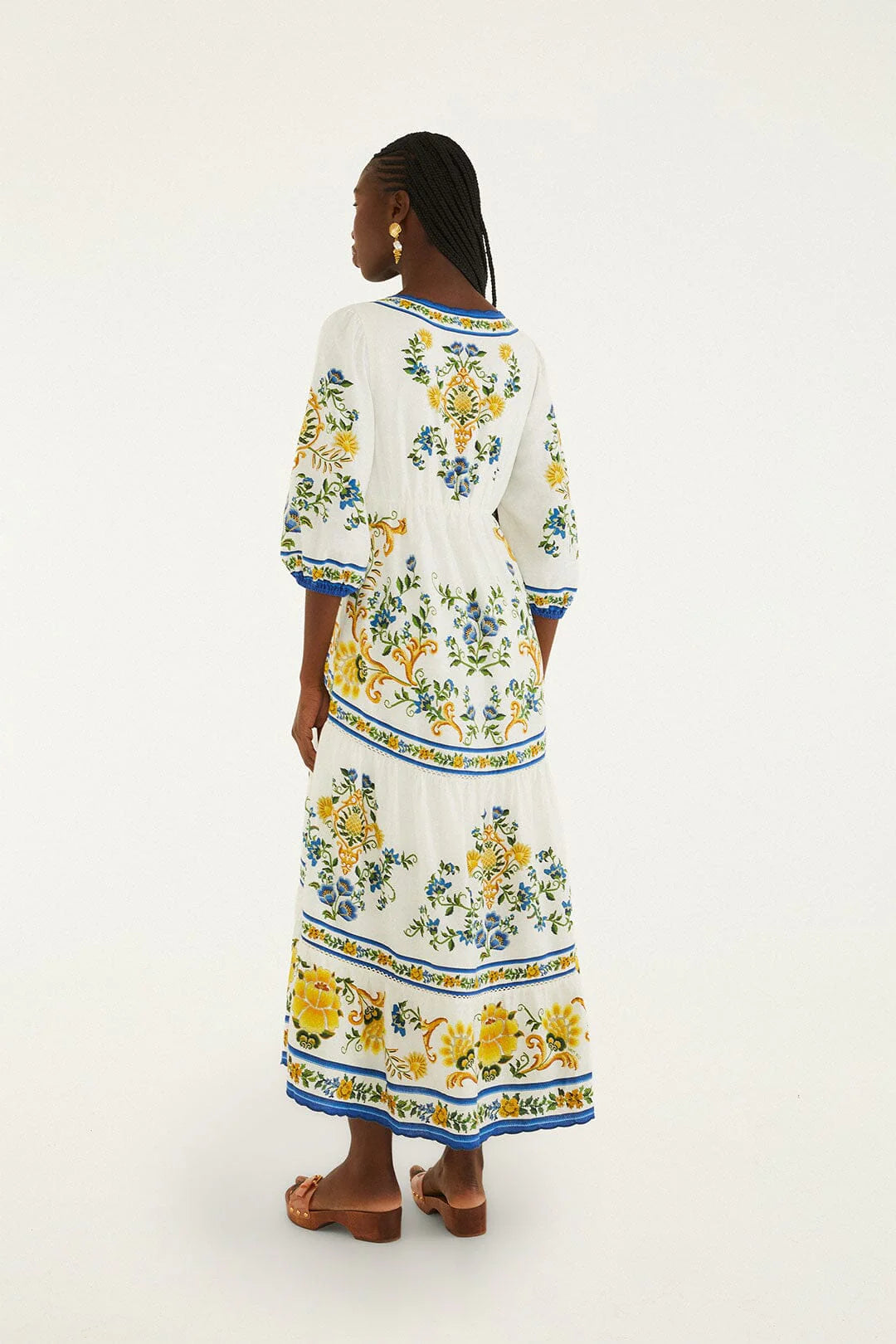 Maxi Dress - Emily Floral Tapestry Off-White