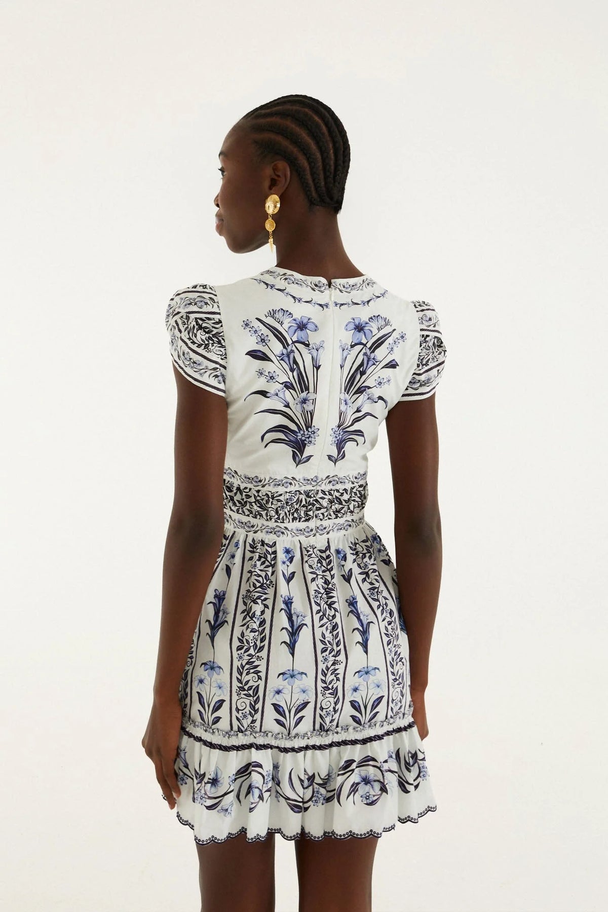 Mini Dress - Flowers Arch Off-White