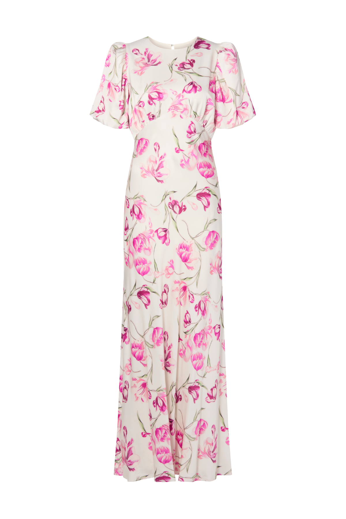 Freja Pouf Sleeve Maxi Dress - Tulip Pink