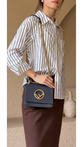 Fendi Kan I Shoulder Bag - Dark Blue