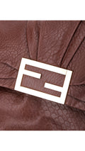 Fendi Mia Baguette Leather Shoulder Bag - Brown