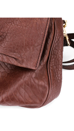 Fendi Mia Baguette Leather Shoulder Bag - Brown