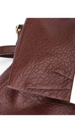 Fendi Mia Baguette Leather Shoulder Bag - Brown