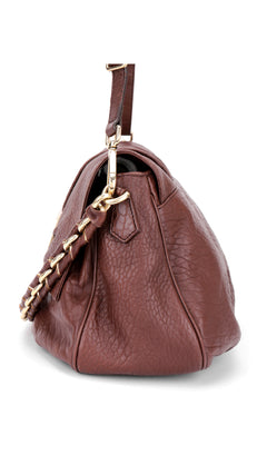 Fendi Mia Baguette Leather Shoulder Bag - Brown