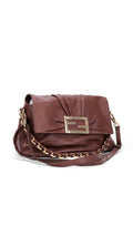 Fendi Mia Baguette Leather Shoulder Bag - Brown