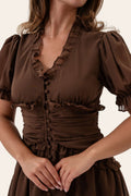 Arielic Long Dress - Dark Brown