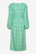 Florentina Long Dress - Green Flower