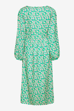 Florentina Long Dress - Green Flower