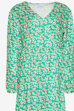 Florentina Long Dress - Green Flower