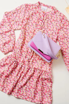 Florentina Ruffle Dress - Pink Flower