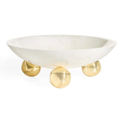 Fontana Bowl - White/Brass
