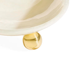 Fontana Bowl - White/Brass