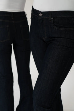 Flared Denim - Dark Blue