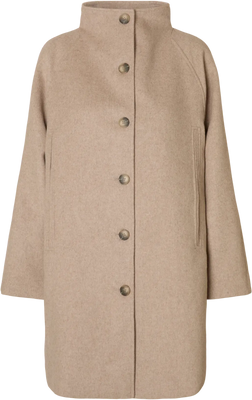 Vinni Wool Blend Coat - Sandshell Melange