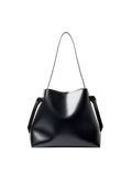 Stella Large Leather Bag - Black