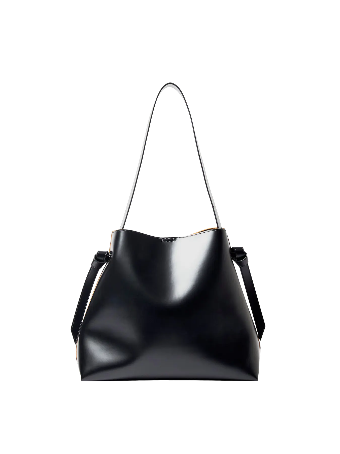 Stella Large Leather Bag - Black