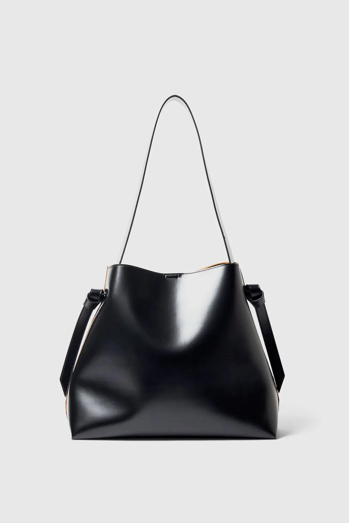 Stella Large Leather Bag - Black