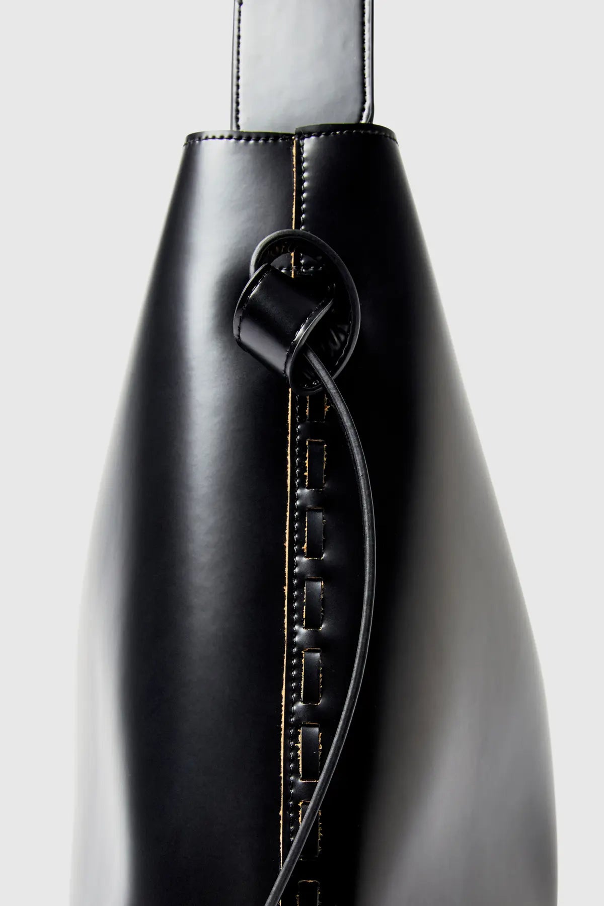 Stella Large Leather Bag - Black