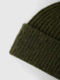 Lulu Wool Blend Knit Beanie - Kalamata Melange