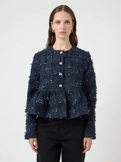Yasdira Ls Short Jacket - Navy Blazer