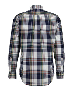 Reg Poplin Check Shirt - Classic Blue