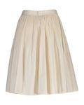 Ctn Pleated Skirt - Creamed White