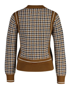Houndstooth Jacquard Polo - Cacao