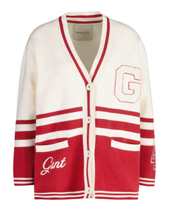Gant Varsity Cardigan - Cream