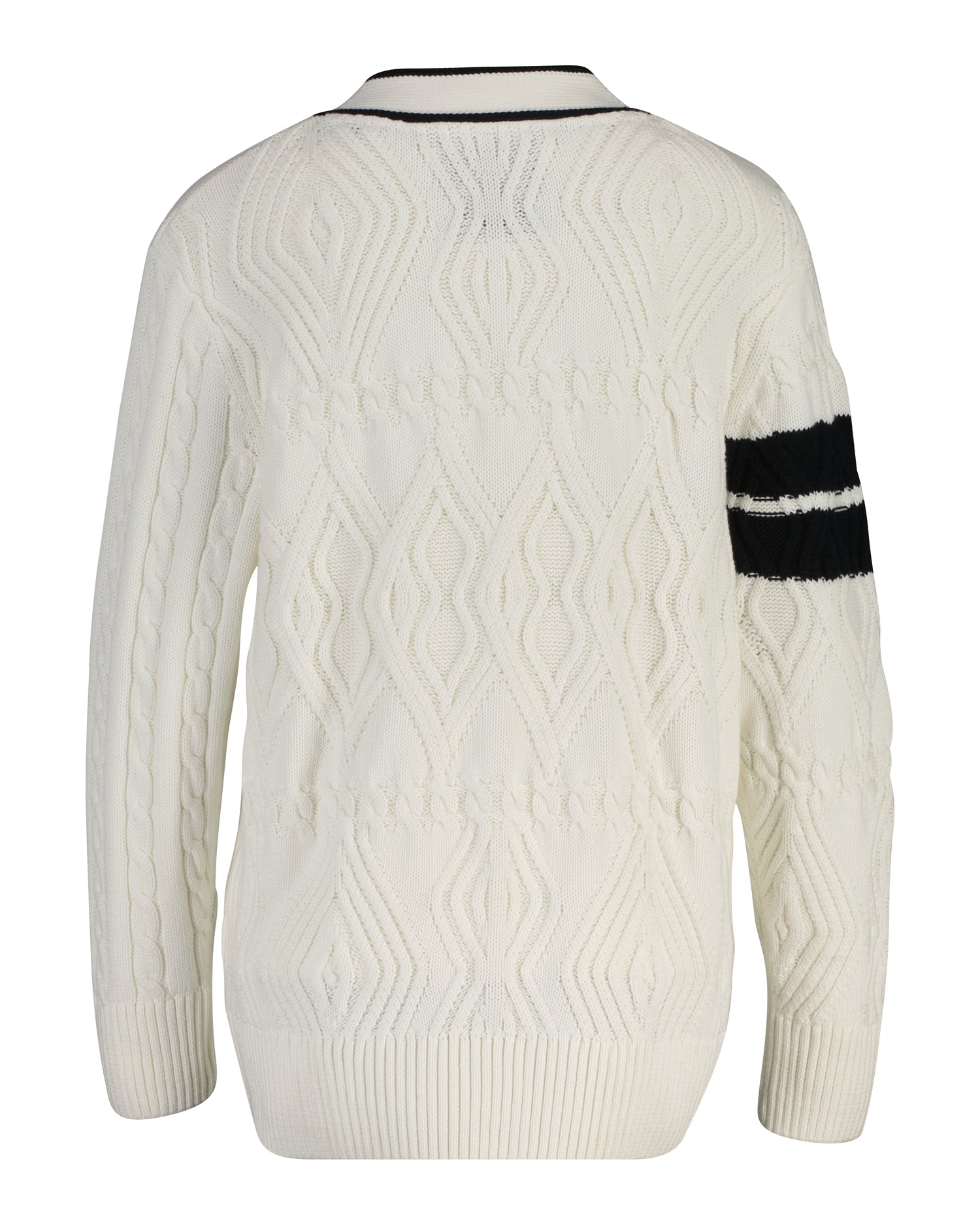 Gant Varsity Cable Cardigan - Eggshell