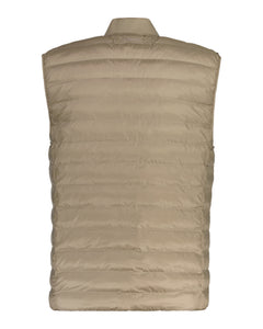 Light Padded Bomber Vest - Cold Beige