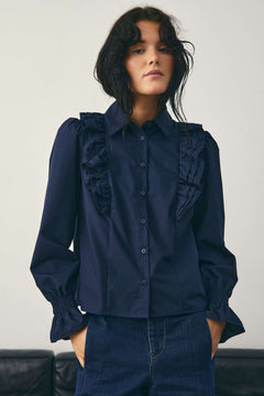 Lucina Blouse - Navy Blue