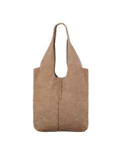 Suede Demi Bag - Brown