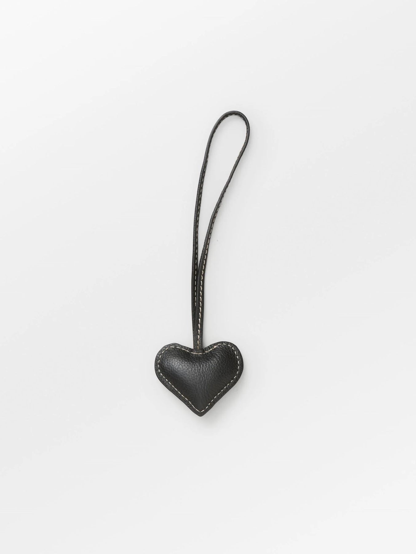 Heart Bag Charm - Black