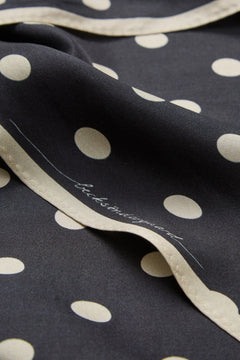 Polka Triangle Sia Scarf - Black