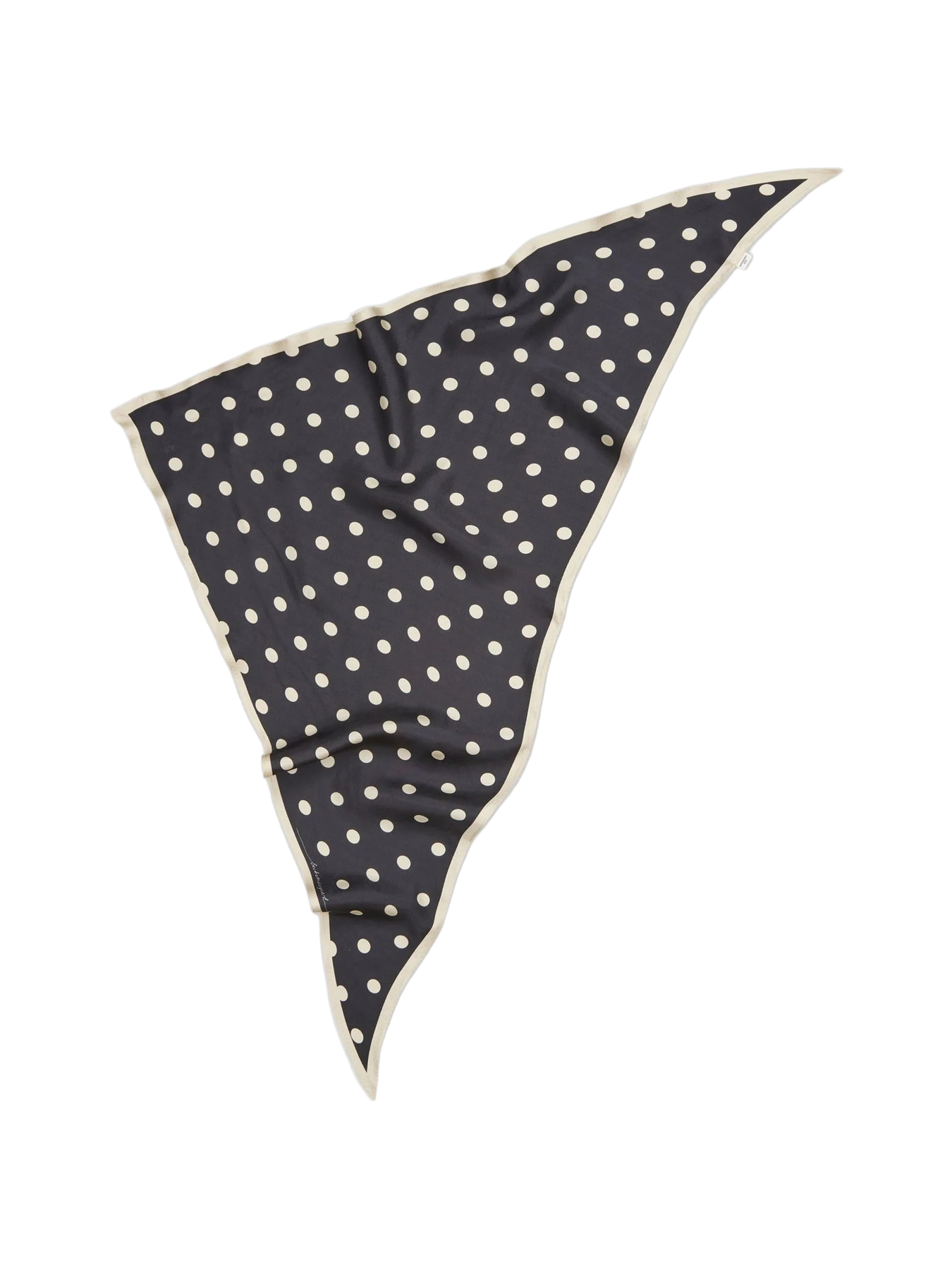Polka Triangle Sia Scarf - Black