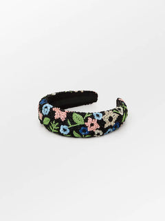 Anemona Wide Beaded Hairbrace - Black