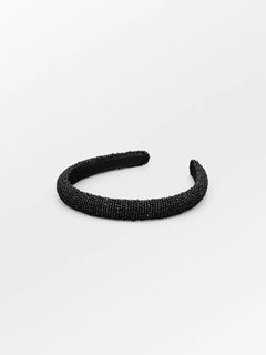 Solid Slim Beaded Hairbrace - Black