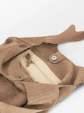 Suede Demi Bag - Brown