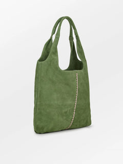 Suede Clea Crochet Bag - Banana Palm Green