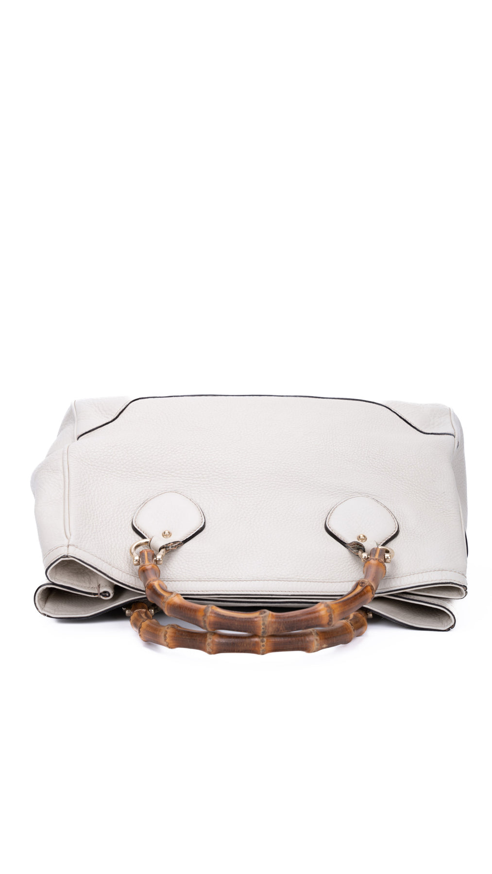 Gucci Bamboo Handle Tote Bag - Cream