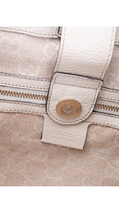 Gucci Bamboo Handle Tote Bag - Cream