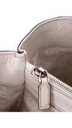 Gucci Bamboo Handle Tote Bag - Cream