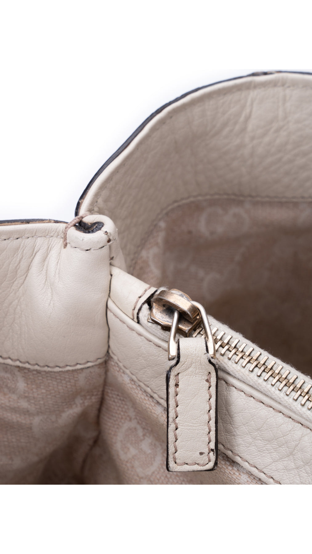 Gucci Bamboo Handle Tote Bag - Cream