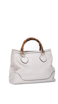 Gucci Bamboo Handle Tote Bag - Cream