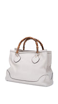Gucci Bamboo Handle Tote Bag - Cream