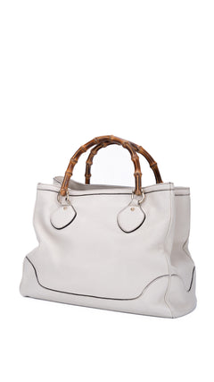 Gucci Bamboo Handle Tote Bag - Cream