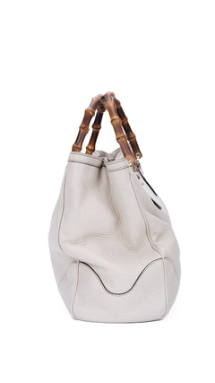 Gucci Bamboo Handle Tote Bag - Cream