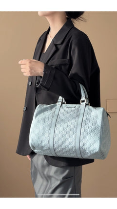 Gucci Boston Bag Monogram - Light Blue