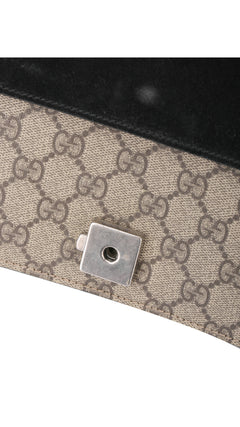 Gucci Dionysus Gg Supreme Shoulder Bag Small - Grey/Black